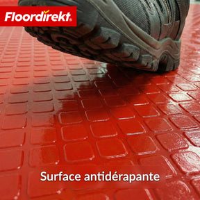 Revêtement de sol PVC | Check Quadra | Motif carreaux | Antidérapant & facile d’entretien | Au mètre / Découpe sur mesure | Largeur 110 cm