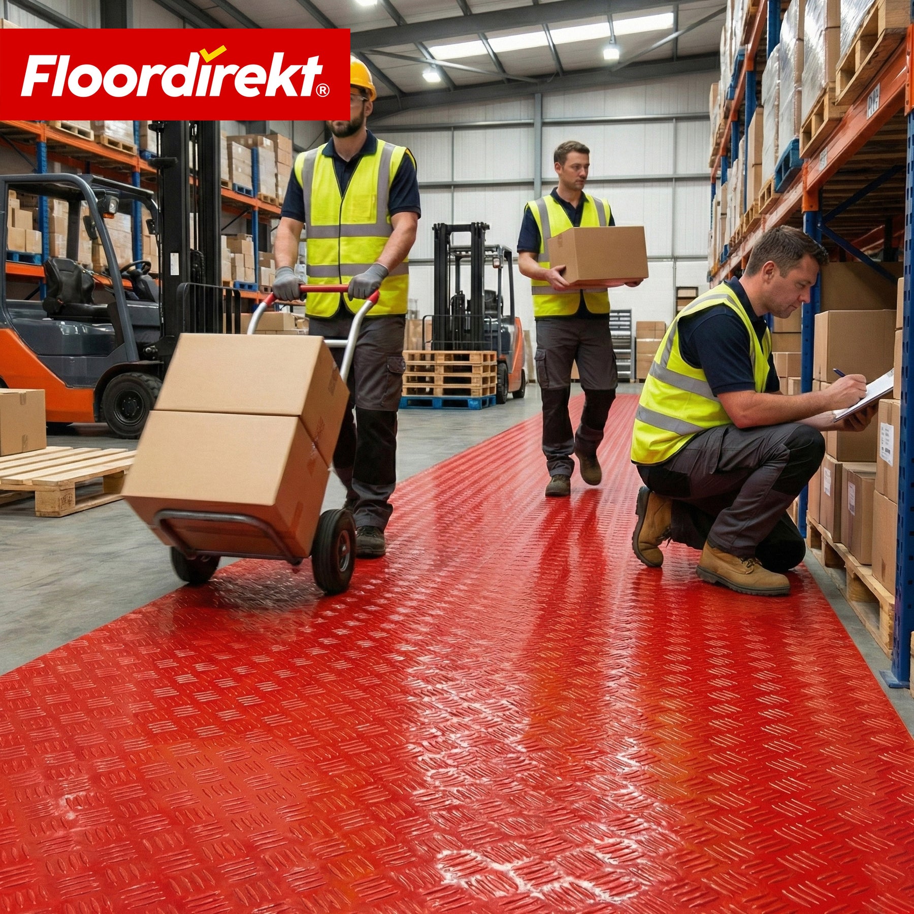 Revêtement de sol PVC | Bullet | Aspect tôle striée | Antidérapant & Facile d’entretien | Au mètre / Découpe sur mesure | Largeur 110 cm