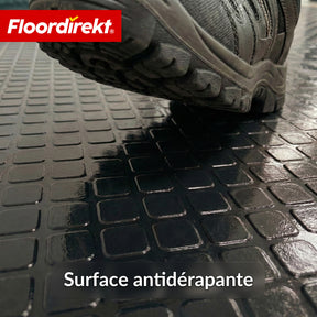 Revêtement de sol PVC | Check Quadra | Motif carreaux | Antidérapant & facile d’entretien | Au mètre / Découpe sur mesure | Largeur 110 cm