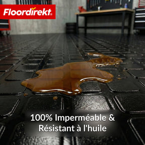 Revêtement de sol PVC | Check Quadra | Motif carreaux | Antidérapant & facile d’entretien | Au mètre / Découpe sur mesure | Largeur 110 cm