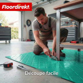 Revêtement de sol PVC | Check Quadra | Motif carreaux | Antidérapant & facile d’entretien | Au mètre / Découpe sur mesure | Largeur 110 cm