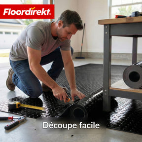 PVC-revêtement de sol | Coin Mirror | Aspect coin à pastilles plates | Antidérapant & facile d’entretien | Au mètre / découpe sur mesure | Largeur 110 cm