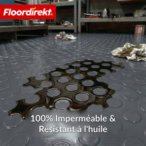 PVC-revêtement de sol | Coin Mirror | Aspect coin à pastilles plates | Antidérapant & facile d’entretien | Au mètre / découpe sur mesure | Largeur 110 cm