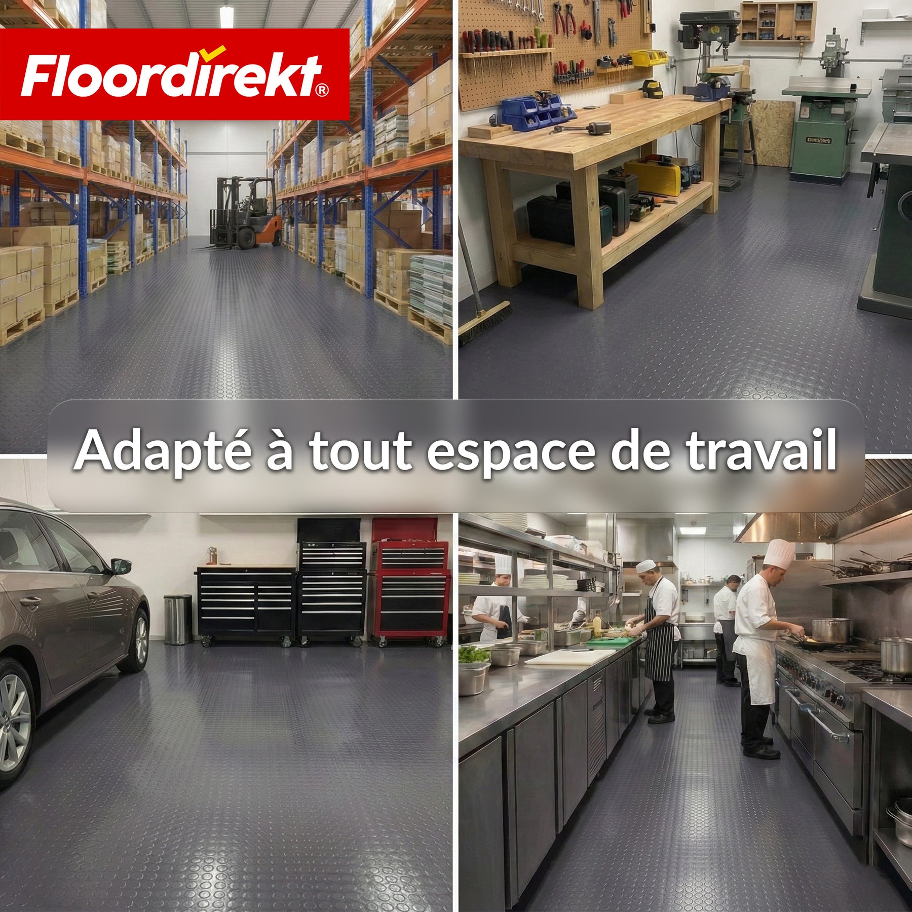 PVC-revêtement de sol | Coin Mirror | Aspect coin à pastilles plates | Antidérapant & facile d’entretien | Au mètre / découpe sur mesure | Largeur 110 cm