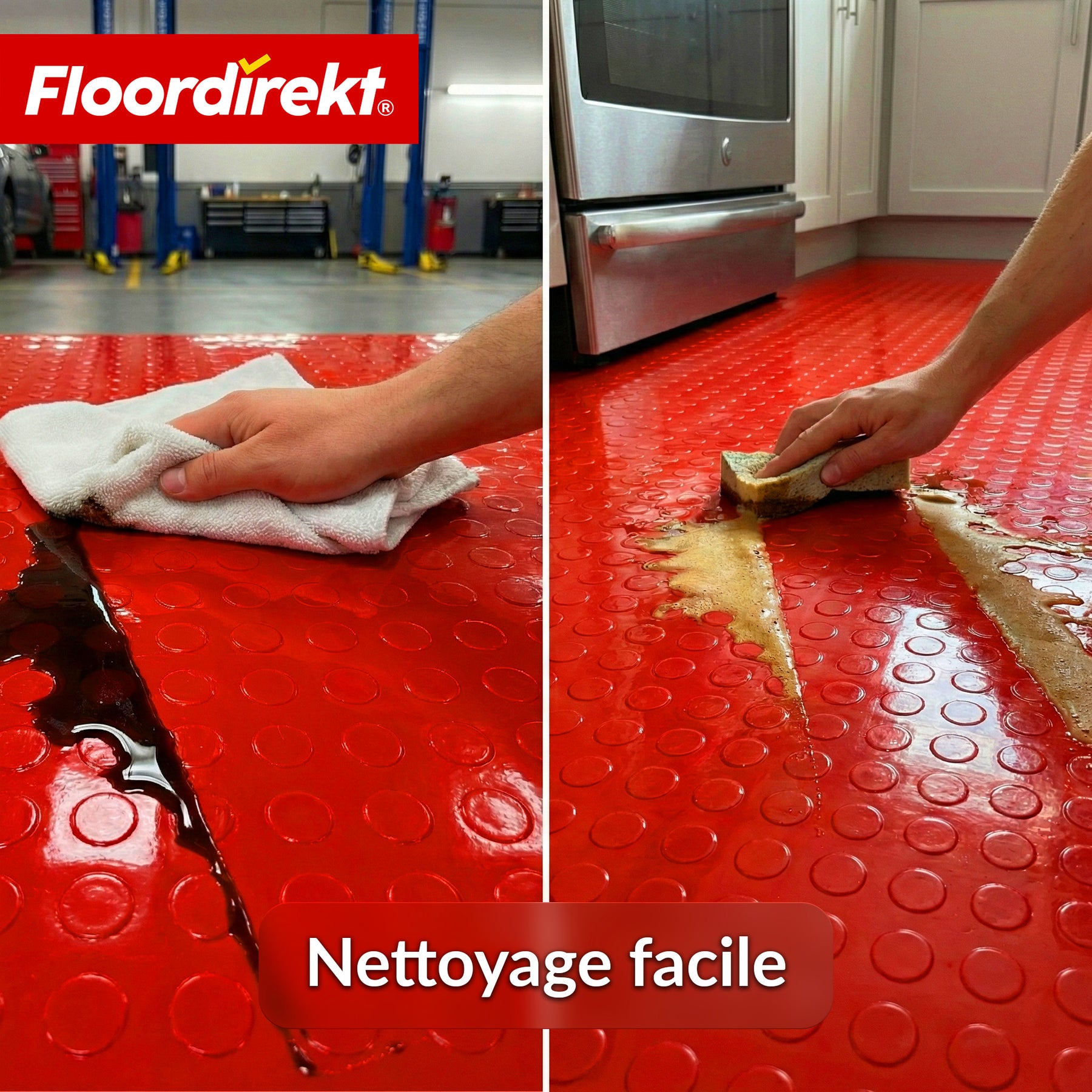 PVC-revêtement de sol | Coin Mirror | Aspect coin à pastilles plates | Antidérapant & facile d’entretien | Au mètre / découpe sur mesure | Largeur 110 cm