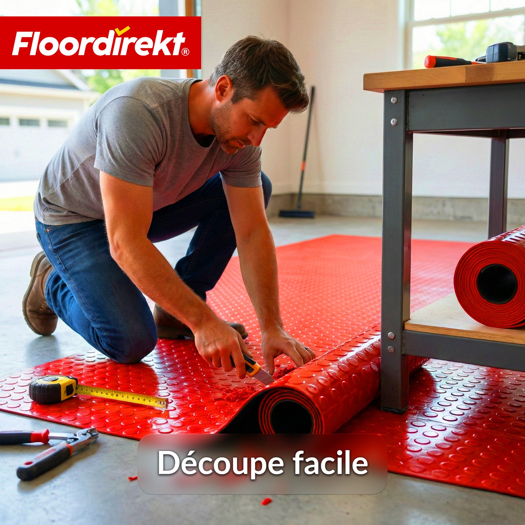 PVC-revêtement de sol | Coin Mirror | Aspect coin à pastilles plates | Antidérapant & facile d’entretien | Au mètre / découpe sur mesure | Largeur 110 cm