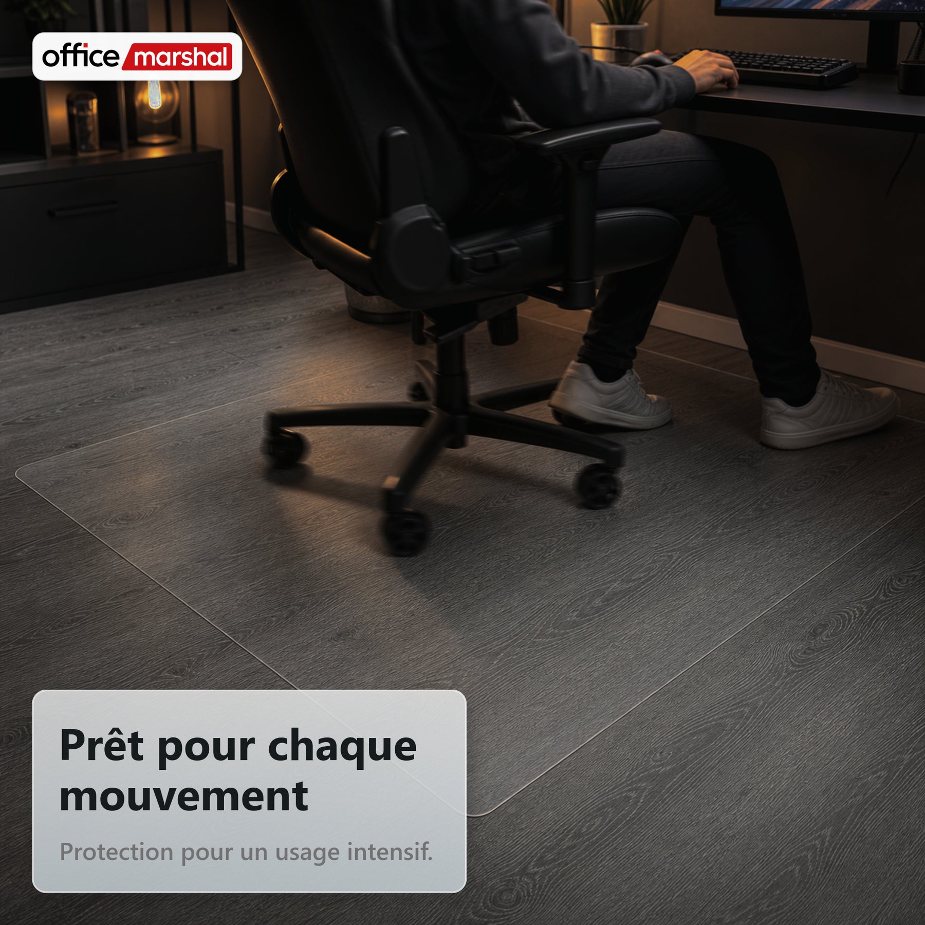 Tapis de protection de sol Floorfit sur mesure | Transparent mat | Pour parquet, stratifié et vinyle