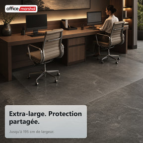 Tapis de protection de sol Floorfit sur mesure | Transparent mat | Pour parquet, stratifié et vinyle