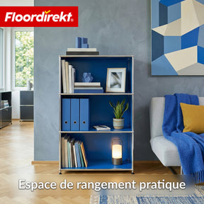 Étagère en métal | Concept Épure MK-101 | Étagère sur pied à 4 niveaux | Bibliothèque avec parois latérales | Étagère de rangement moderne