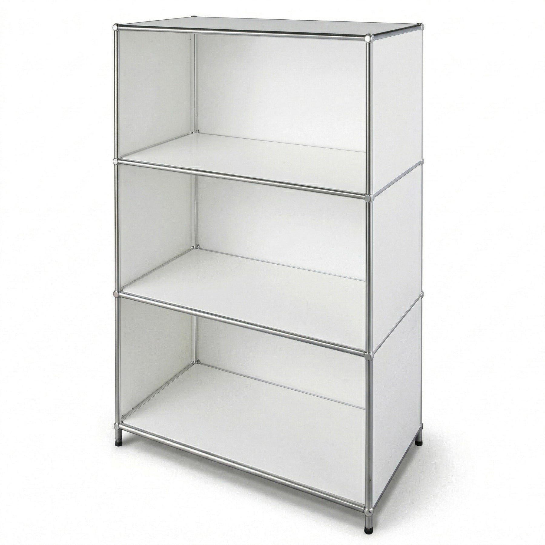 Étagère en métal | Concept Épure MK-101 | Étagère sur pied à 4 niveaux | Bibliothèque avec parois latérales | Étagère de rangement moderne