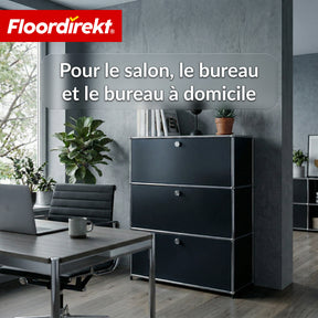 Armoire métallique | Concept Epure MK-129 | Buffet avec 3 compartiments verrouillables | Meuble de rangement moderne