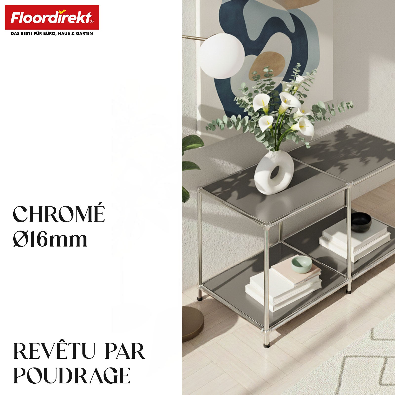 Étagère métallique | Concept Epure MK-016 | Buffet et étagère de rangement avec surfaces ouvertes | Disponible en plusieurs couleurs