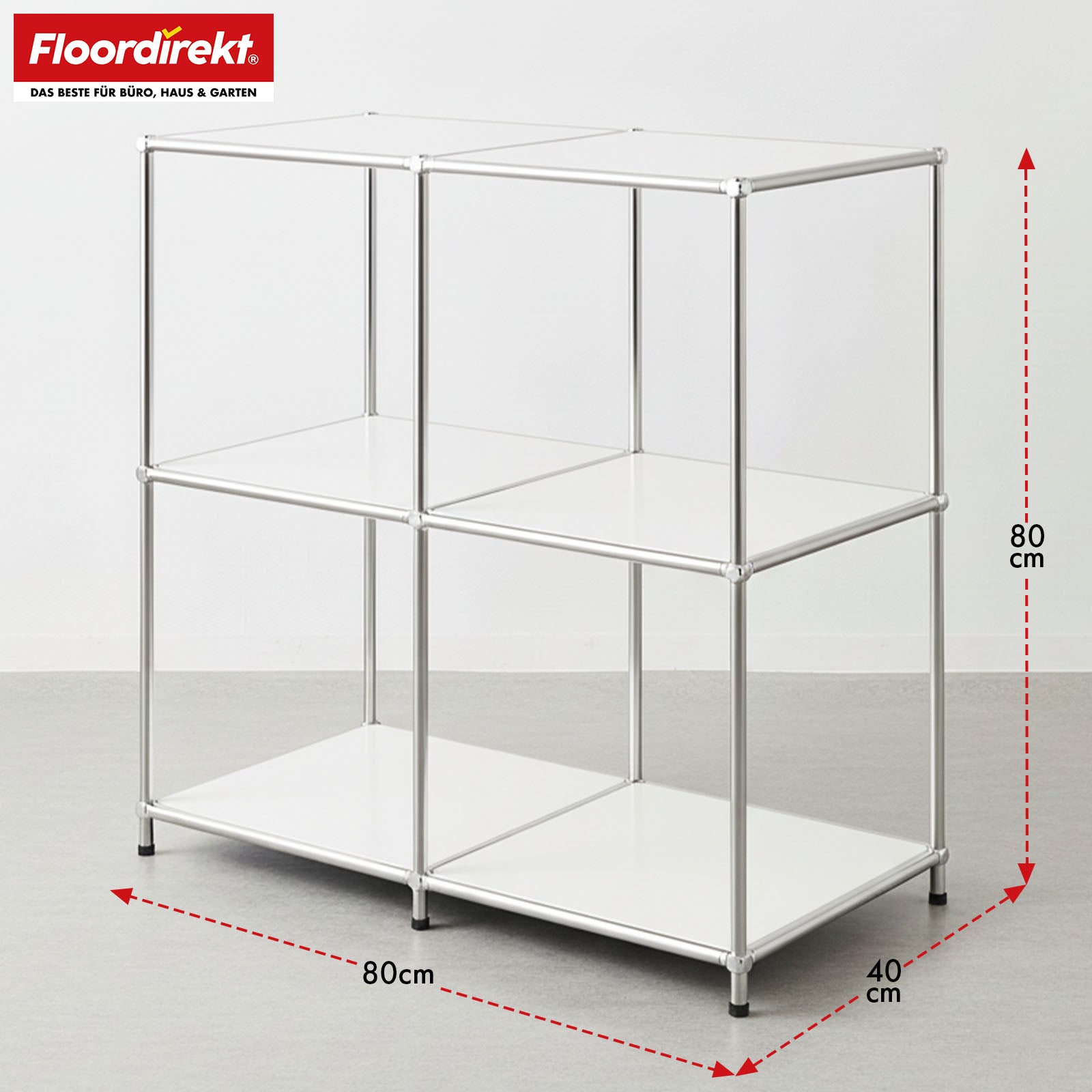 Étagère métallique | Concept Epure MK-027 | Buffet ouvert à 3 niveaux et étagère de rangement | Disponible en plusieurs couleurs