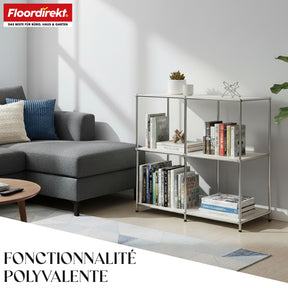 Étagère métallique | Concept Epure MK-027 | Buffet ouvert à 3 niveaux et étagère de rangement | Disponible en plusieurs couleurs