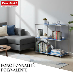 Étagère métallique | Concept Epure MK-027 | Buffet ouvert à 3 niveaux et étagère de rangement | Disponible en plusieurs couleurs