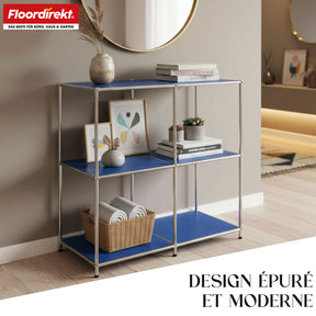 Étagère métallique | Concept Epure MK-027 | Buffet ouvert à 3 niveaux et étagère de rangement | Disponible en plusieurs couleurs