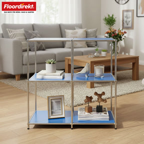 Étagère métallique | Concept Epure MK-027 | Buffet ouvert à 3 niveaux et étagère de rangement | Disponible en plusieurs couleurs