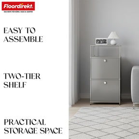 Étagère métallique | Concept Epure MK-120 | Étagère de rangement avec compartiments verrouillables, compartiment ouvert et tablette | Disponible en plusieurs couleurs