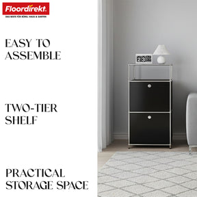 Étagère métallique | Concept Epure MK-120 | Étagère de rangement avec compartiments verrouillables, compartiment ouvert et tablette | Disponible en plusieurs couleurs