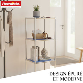 Étagère métallique | Concept Epure MK-005 | Étagère à 4 niveaux avec tablettes ouvertes | Disponible en plusieurs couleurs