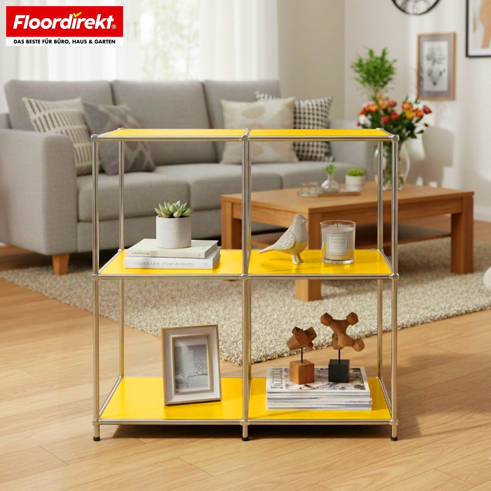 Étagère métallique | Concept Epure MK-027 | Buffet ouvert à 3 niveaux et étagère de rangement | Disponible en plusieurs couleurs