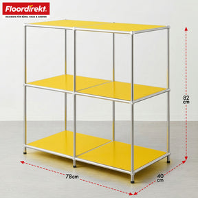 Étagère métallique | Concept Epure MK-027 | Buffet ouvert à 3 niveaux et étagère de rangement | Disponible en plusieurs couleurs