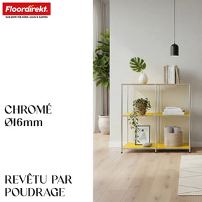 Étagère métallique | Concept Epure MK-027 | Buffet ouvert à 3 niveaux et étagère de rangement | Disponible en plusieurs couleurs