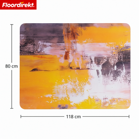 Tapis de protection de sol design | Protection robuste de chaise de bureau en PVC spécial pour bureau & télétravail | 80 x 118 cm