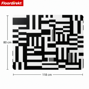 Tapis de protection de sol design | Protection robuste de chaise de bureau en PVC spécial pour bureau & télétravail | 80 x 118 cm