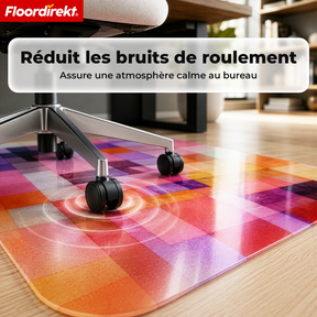 Tapis de protection de sol design | Protection robuste de chaise de bureau en PVC spécial pour bureau & télétravail | 80 x 118 cm