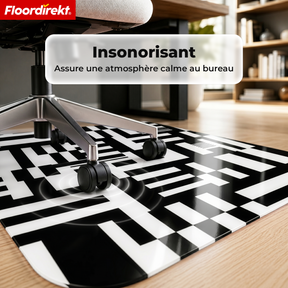 Tapis de protection de sol design | Protection robuste de chaise de bureau en PVC spécial pour bureau & télétravail | 80 x 118 cm