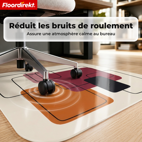 Tapis de protection de sol design | Protection robuste de chaise de bureau en PVC spécial pour bureau & télétravail | 80 x 118 cm