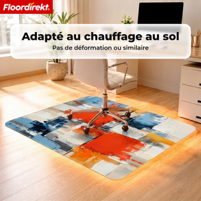 Tapis de protection de sol design | Protection robuste de chaise de bureau en PVC spécial pour bureau & télétravail | 80 x 118 cm