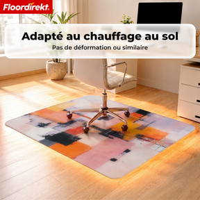 Tapis de protection de sol design | Protection robuste de chaise de bureau en PVC spécial pour bureau & télétravail | 80 x 118 cm