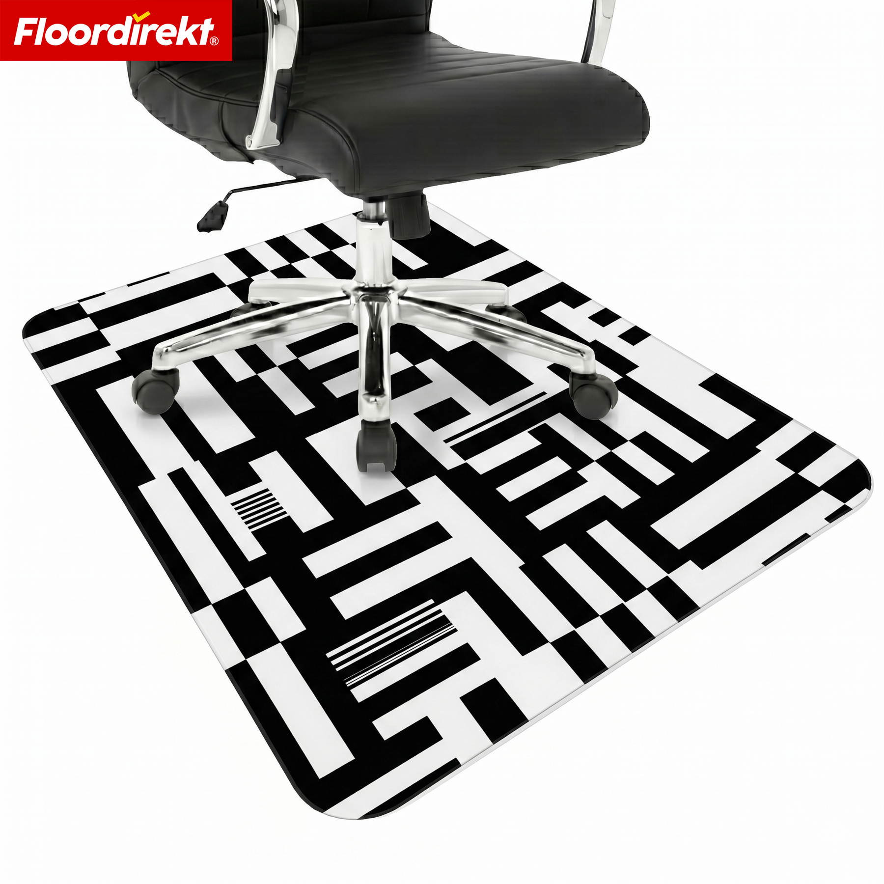 Tapis de protection de sol design | Protection robuste de chaise de bureau en PVC spécial pour bureau & télétravail | 80 x 118 cm