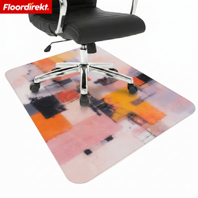 Tapis de protection de sol design | Protection robuste de chaise de bureau en PVC spécial pour bureau & télétravail | 80 x 118 cm