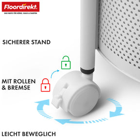 Chariot de rangement | Henry | Chariot de cuisine en acier avec roulettes | Chariot de service | 3 ou 5 niveaux | Blanc & Noir