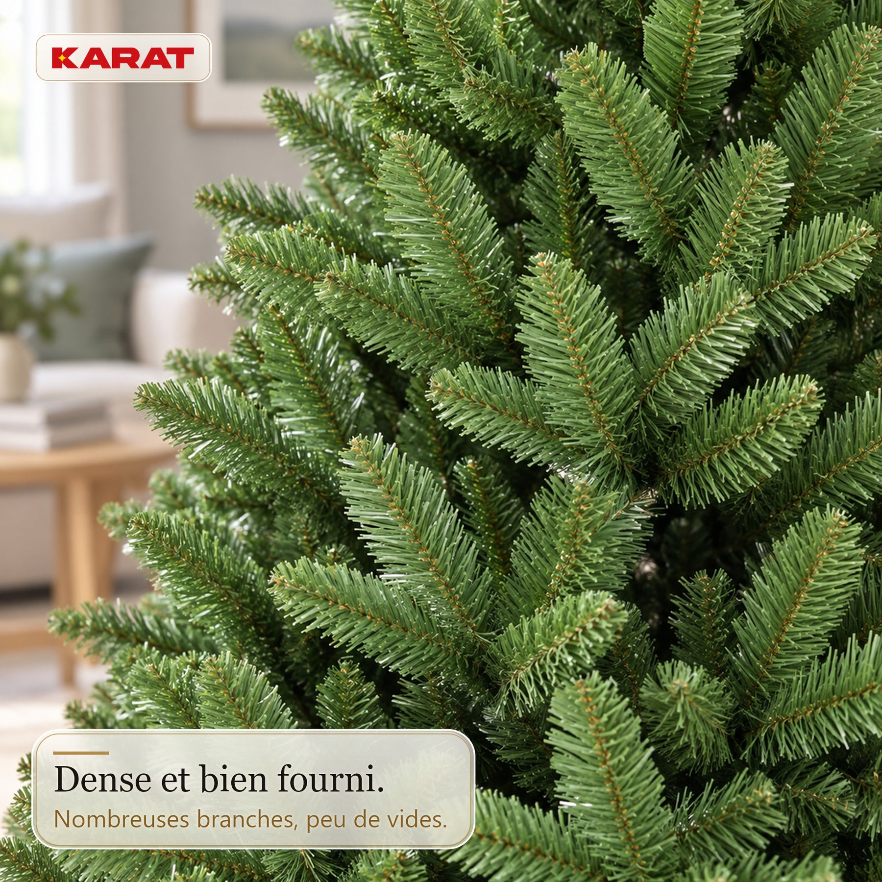 Sapin de Noël artificiel | Evergreen | Aspect sapin dense avec pied en métal | 150–240 cm