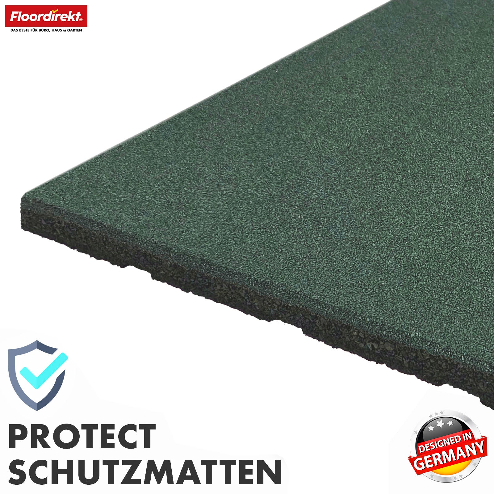 Tapis de protection contre les chutes | Play Protect | Protection de sol antidérapante et robuste en caoutchouc | Différentes épaisseurs et couleurs | 50 x 50 cm