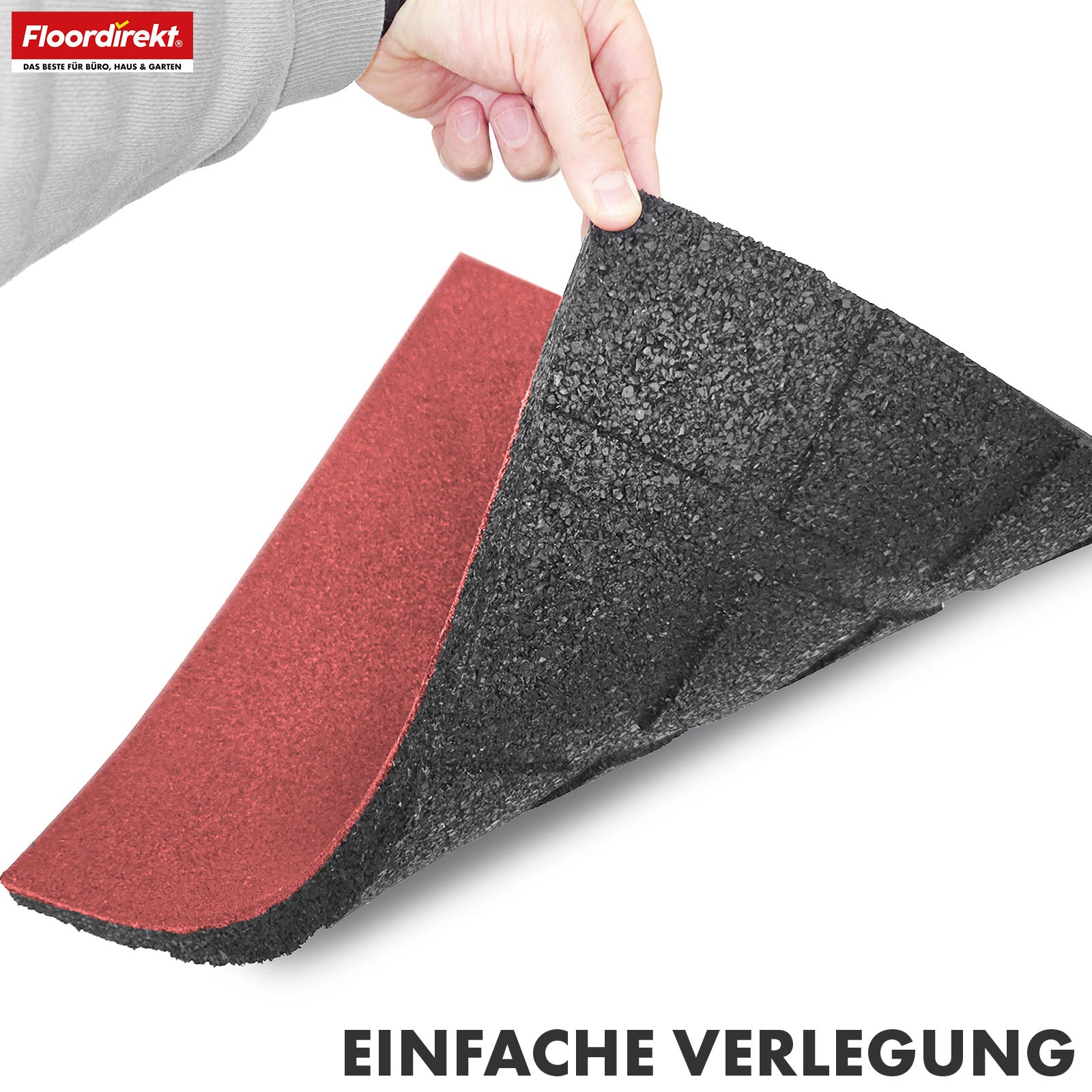 Tapis de protection contre les chutes | Play Protect | Protection de sol antidérapante et robuste en caoutchouc | Différentes épaisseurs et couleurs | 50 x 50 cm