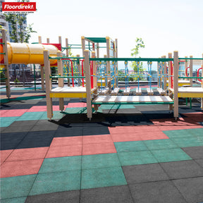 Tapis de protection contre les chutes | Play Protect | Protection de sol antidérapante et robuste en caoutchouc | Différentes épaisseurs et couleurs | 50 x 50 cm