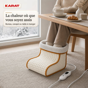 Chauffe-pieds électrique | Fjord | 6 niveaux jusqu’à 55 °C, minuterie & doublure Sherpa | 4 couleurs