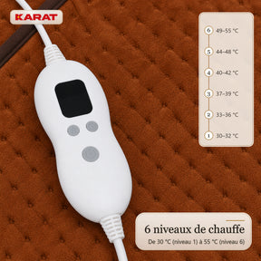 Chauffe-pieds électrique | Fjord | 6 niveaux jusqu’à 55 °C, minuterie & doublure Sherpa | 4 couleurs