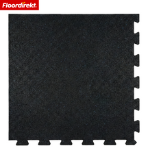 Tapis emboîtable en caoutchouc | Tapis de protection de sol robuste pour appareils de fitness & espaces de travail | 50 x 50 cm
