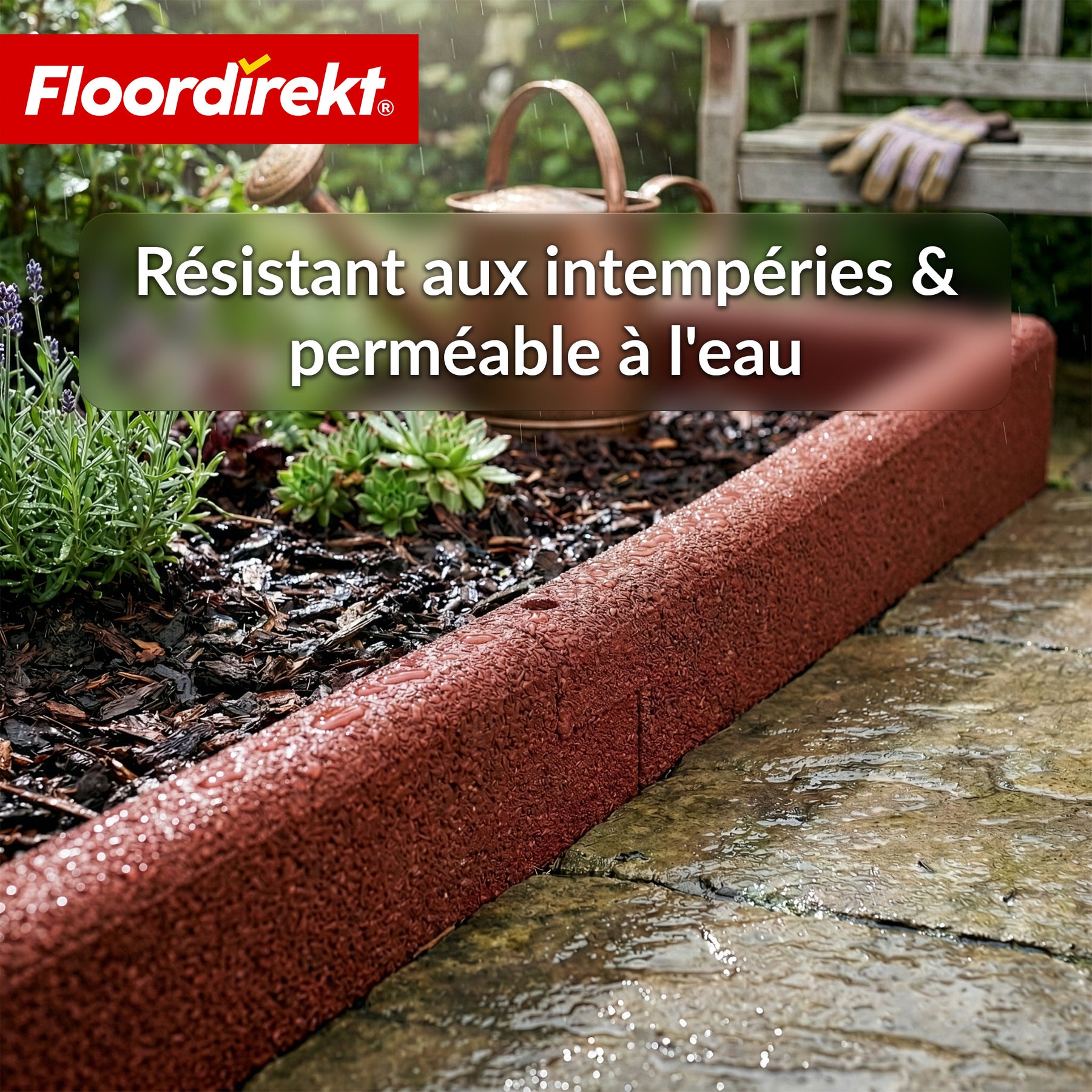 Bordure de jardin en caoutchouc | Bordure de pelouse flexible & bordure de parterre en caoutchouc recyclé pour jardin, allées & terrasse