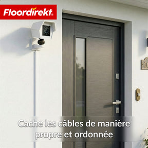Goulotte de câble | Oskar | Cache-câbles adhésif 10 x 1 m | Cache-câbles blanc pour TV, mur & bureau