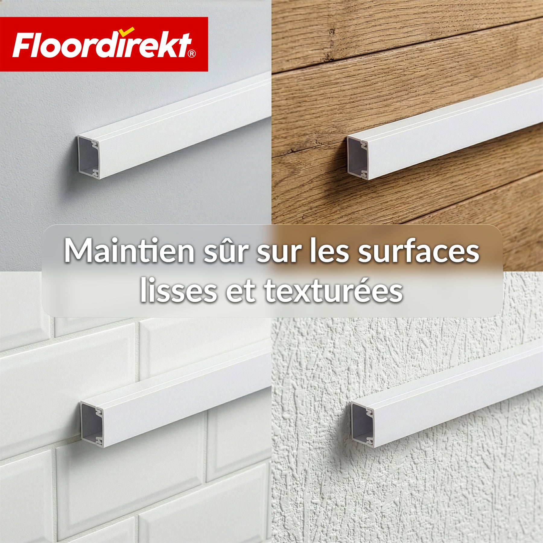 Goulotte de câble | Oskar | Cache-câbles adhésif 10 x 1 m | Cache-câbles blanc pour TV, mur & bureau