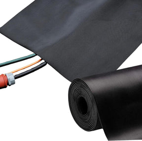 Tapis de protection pour câbles en caoutchouc | Finement nervuré | Antidérapant, épaisseur 3 mm | Pont de câbles idéal pour les manifestations et événements