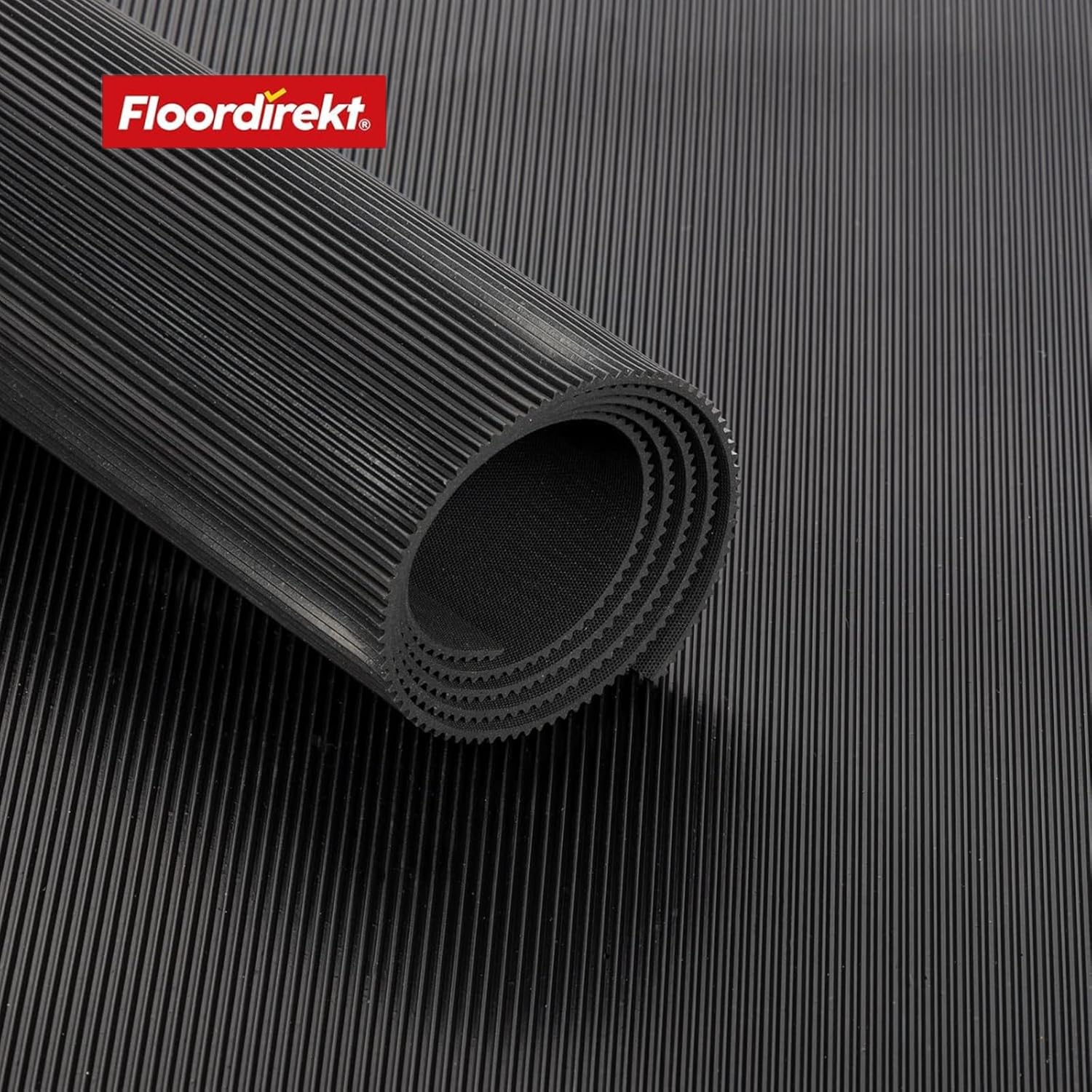 Tapis de protection pour câbles en caoutchouc | Finement nervuré | Antidérapant, épaisseur 3 mm | Pont de câbles idéal pour les manifestations et événements