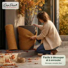 Natte coco sur mesure | 100 % fibre de coco | Protection hivernale & plantes | Largeur 100 cm